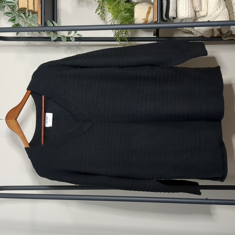 Black Knit Tunic Sweater